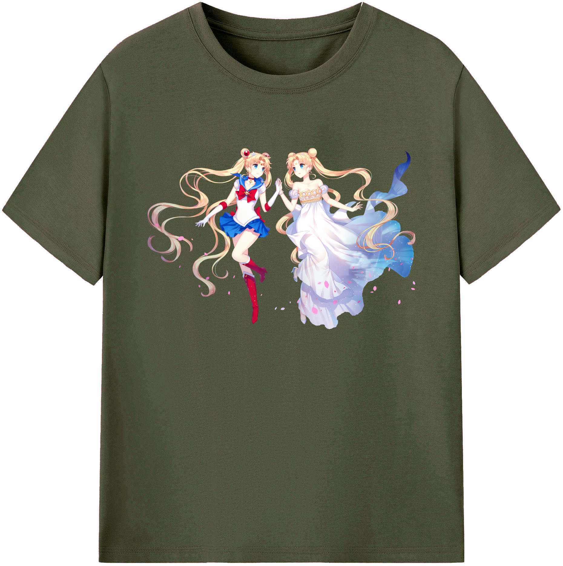 （画像用） 美少女戦士セーラームーン 月野 うさぎ つきの うさぎ Sailor Moon Tsukino Usagi 綿100％ メンズ半袖Tシャツ｜肌触りやわらか＆通気性